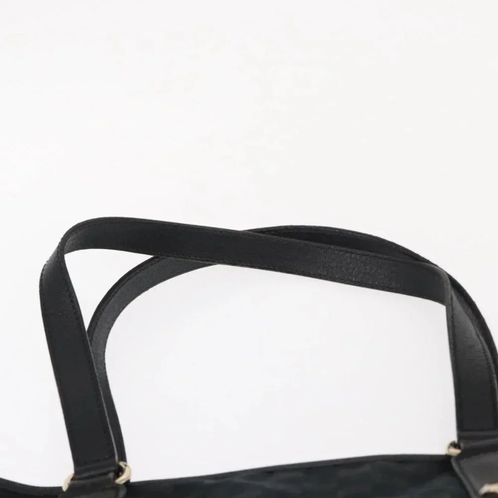 GUCCI GG Canvas Tote Bag Black Gold 153009 Auth 156794 - Picture 10 of 16